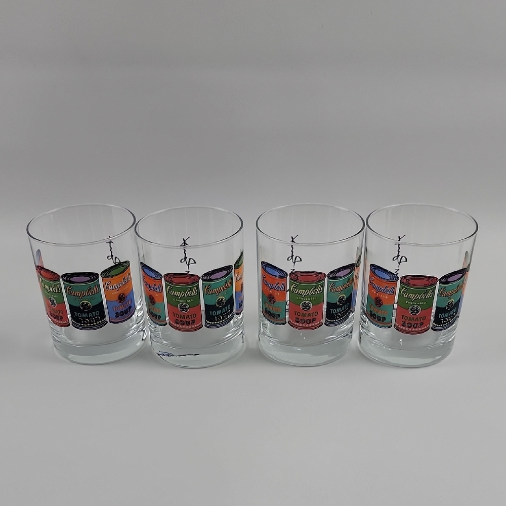 Vintage?  Andy Warhol- Cambells Soup Drinking Glasses